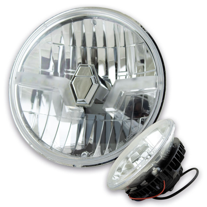 Scheinwerfereinsatz-LEDFlash 7 klar chrom Scheinwerfereinsatz-LEDFlash 7 klar chrom