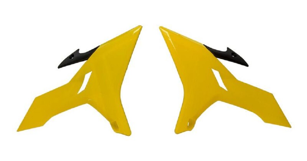RACETECH Kühlerspoiler gelb/schwarz - passend für Yamaha YZ RACETECH Kühlerspoiler gelb/schwarz - passend für Yamaha YZ