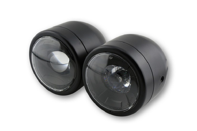 SHIN YO LED Hauptscheinwerfer Twin Schwarz seitliche Befestigung
