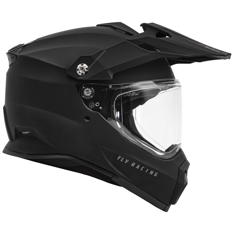 FLY RACING Trekker Solid Helm - Mattschwarz