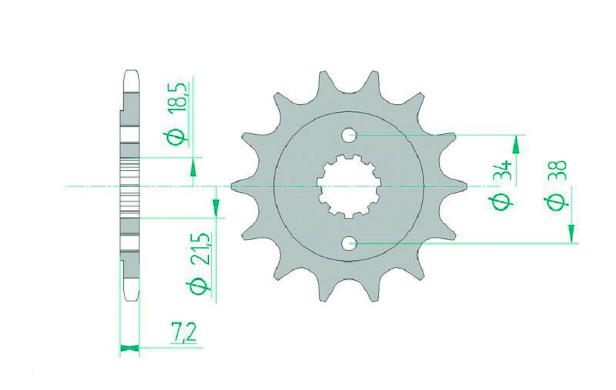 AFAM Standard Stahlritzel vorne 20320 - 520