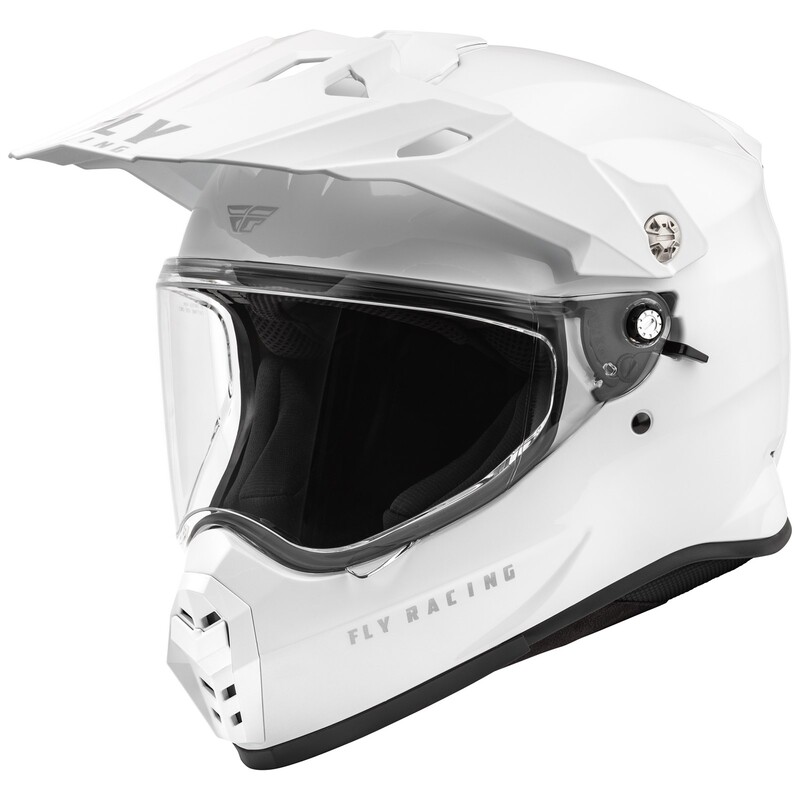 FLY RACING Trekker Solid Helm - Weiß