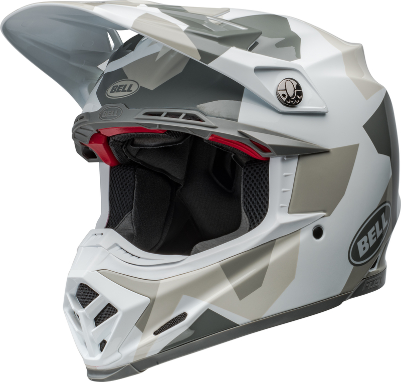 BELL Moto-9S Flex Helm - Rover Gloss White Camo BELL Moto-9S Flex Helm - Rover Gloss White Camo