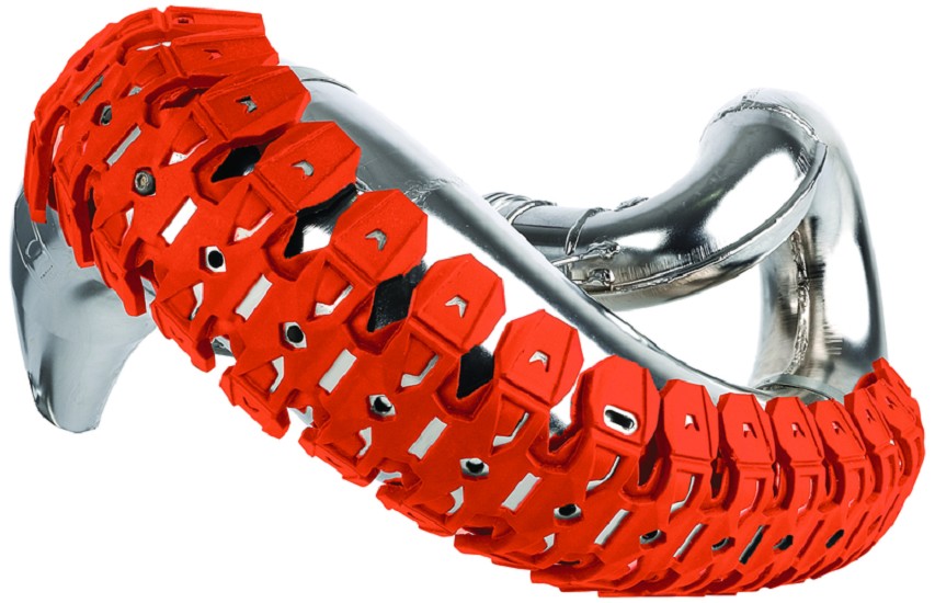 POLISPORT Armadillo Auspuff-Protektor orangefarben