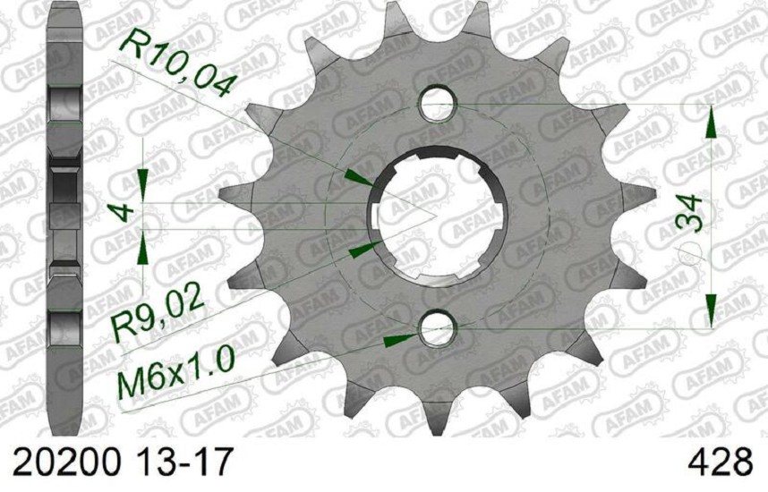 AFAM Standard Stahlritzel vorne 20200 - 428