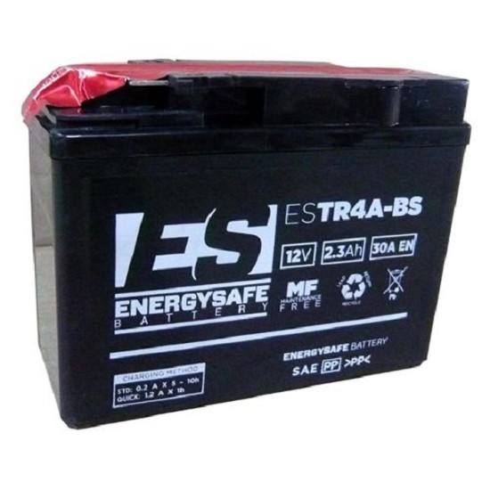 Batterie ENERGYSAFE ESTR4A-BS (CP) mit Säurepack 12V/2,3AH (10 Std.) [114x49x86] CCA=30A (2 Jahre Garantie - s. Artikeltext)
