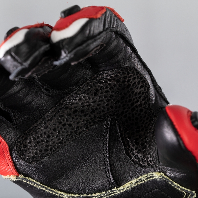 RST TracTech Evo 4 Leder Handschuhe - Rot/Weiß/Schwarz