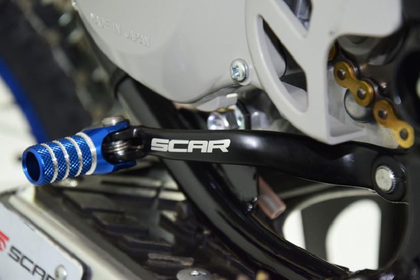 SCAR Schalthebel schwarz matt/Endstück blau
