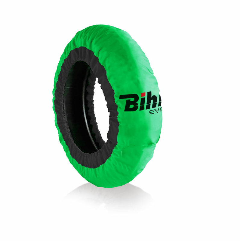 BIHR Home Track EVO2 Reifenwärmer automatisch regulierend Vorne 120 / Hinten 180-200mm Grün