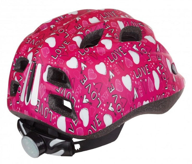 POLISPORT Kinder Helm Junior Love mit LED Size S 52/56 cm POLISPORT Kinder Helm Junior Love mit LED Size S 52/56 cm