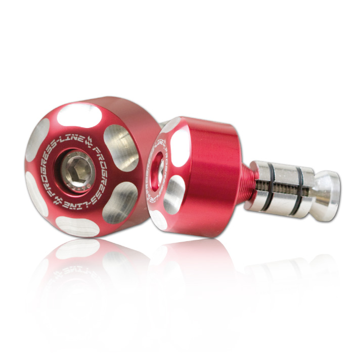 Lenkergewichte LOGO Alu 6061 rot