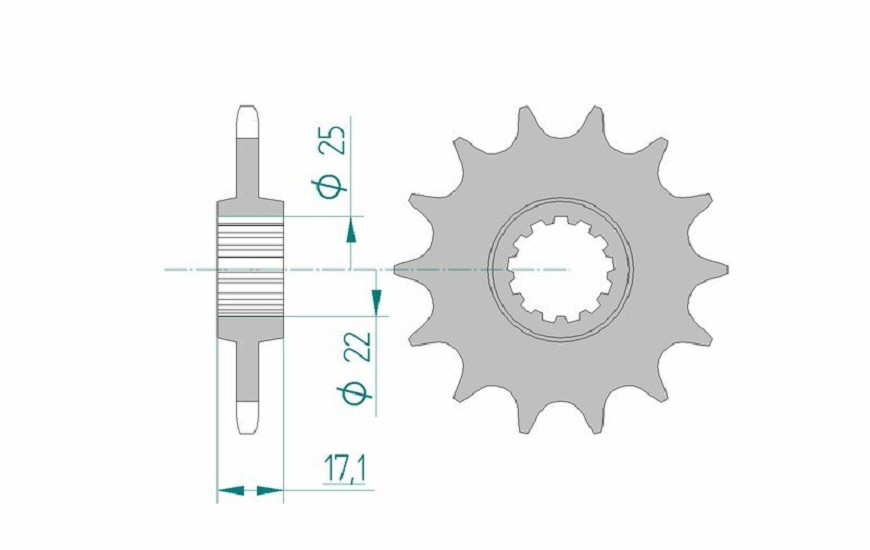 AFAM Standard Stahlritzel vorne 20407 - 520