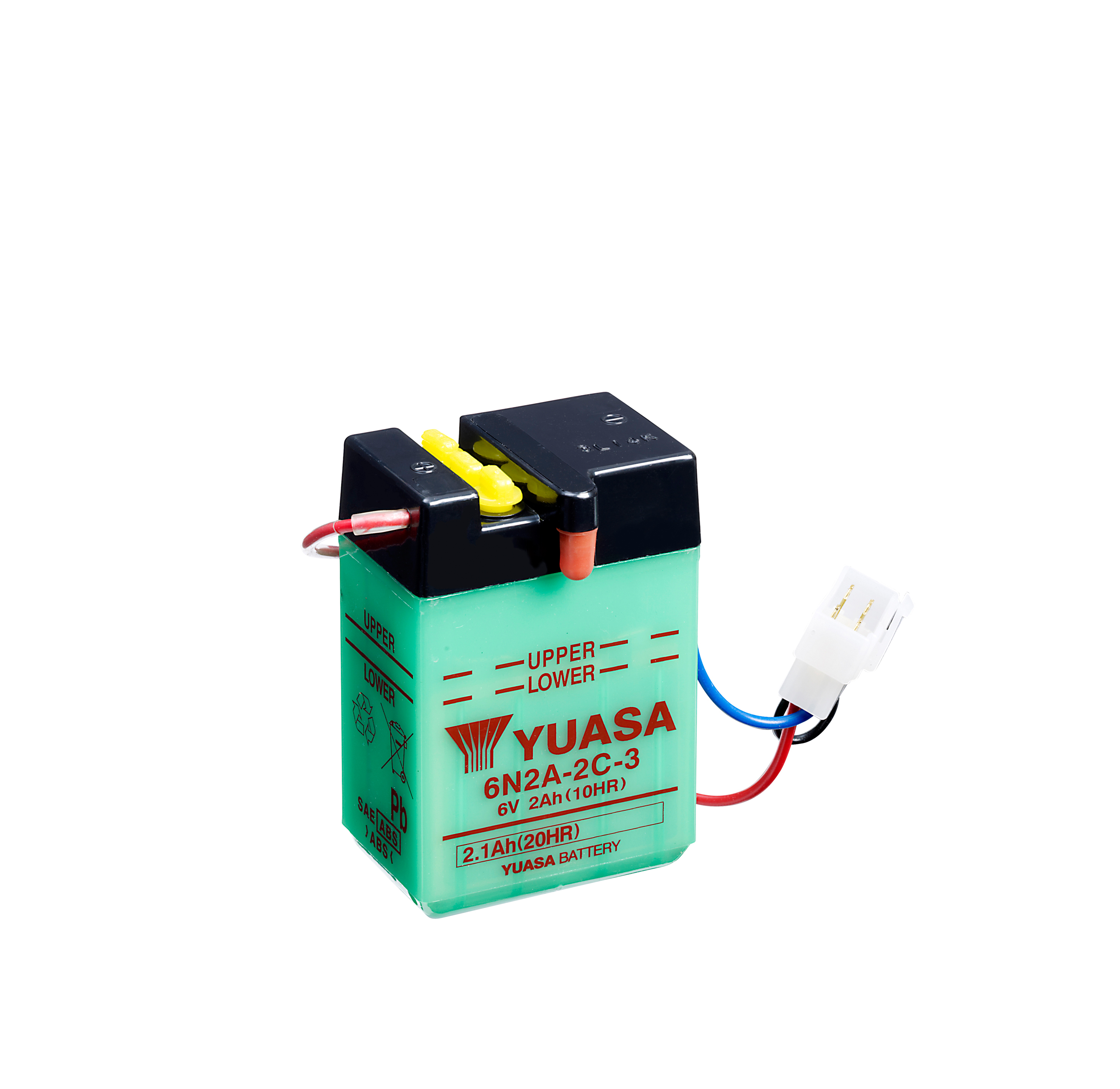 Batterie YUASA 6N2A-2C-3 (DC) ohne Säure 6V/2AH (10 Std.) [70x47x106] Säurefüllmenge 100 ml