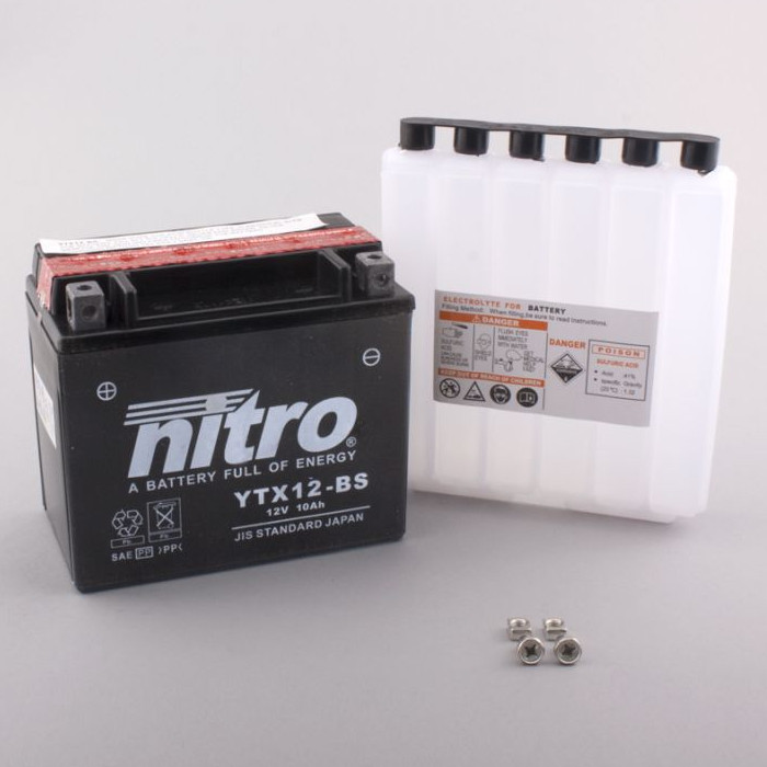 Batterie Nitro YTX12-BS 10AH MF Batterie Nitro YTX12-BS 10AH MF