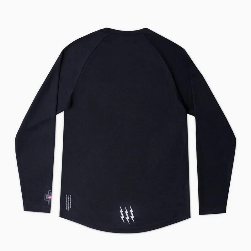 MUC-OFF Langarm-Fahrertrikot - Schwarz