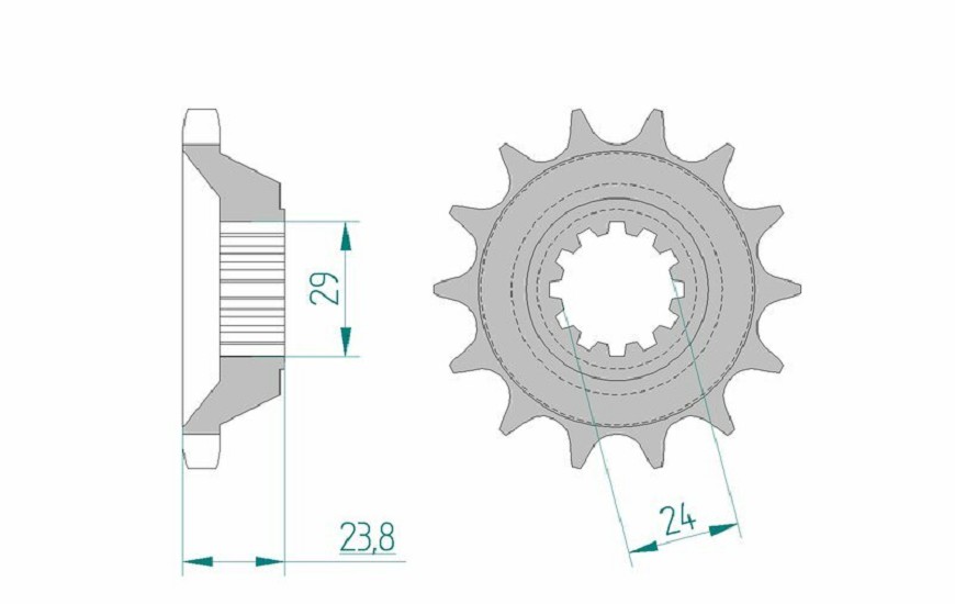 AFAM Standard Stahlritzel vorne 24806 - 530 AFAM Standard Stahlritzel vorne 24806 - 530