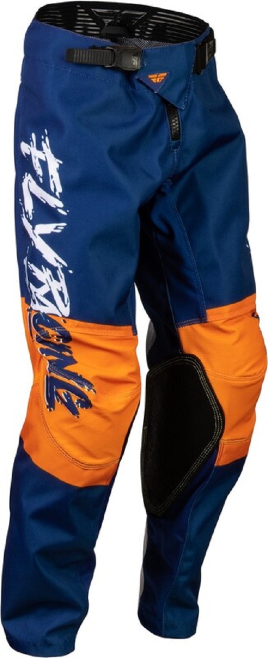 FLY RACING Youth Kinetic Khaos Pants White/Navy/Orange Sz 18 FLY RACING Jugend Kinetic Khaos Hose Weiß/Marine/Orange