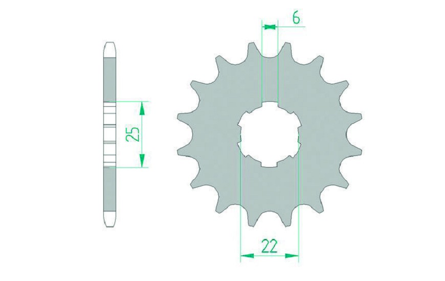 AFAM Standard Stahlritzel vorne 20100 - 420 AFAM Standard Stahlritzel vorne 20100 - 420