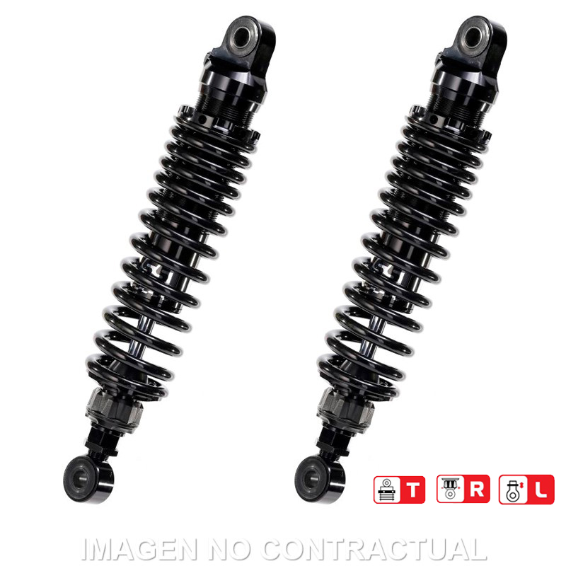 Federbein Z362-Serie Stereo hinten Black Edition passend für Harley Davidson Street 500 / 750 (14-18) RZ362-325TRL-07-B