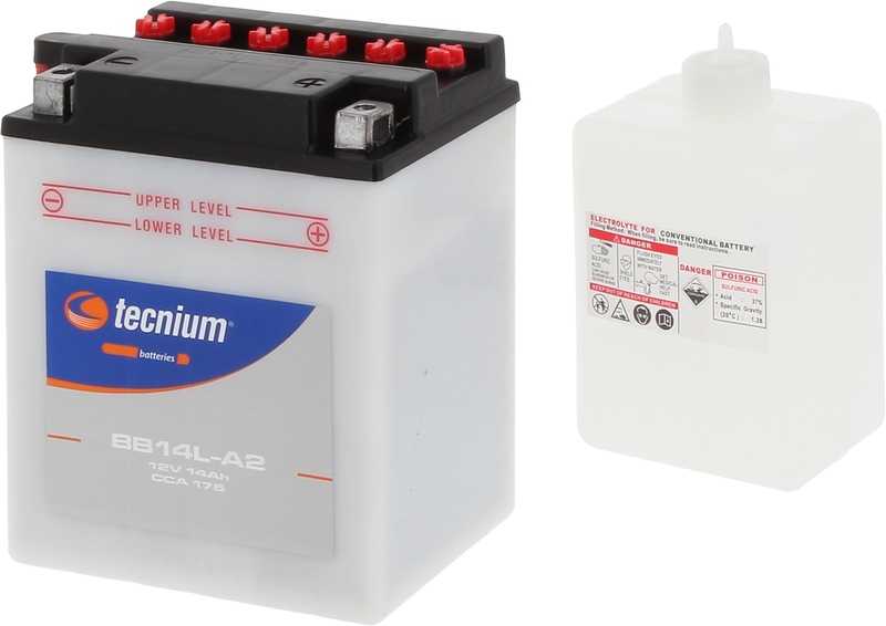 TECNIUM Blei/Säure Batterie mit Säurepack - BB14L-A2 TECNIUM Blei/Säure Batterie mit Säurepack - BB14L-A2