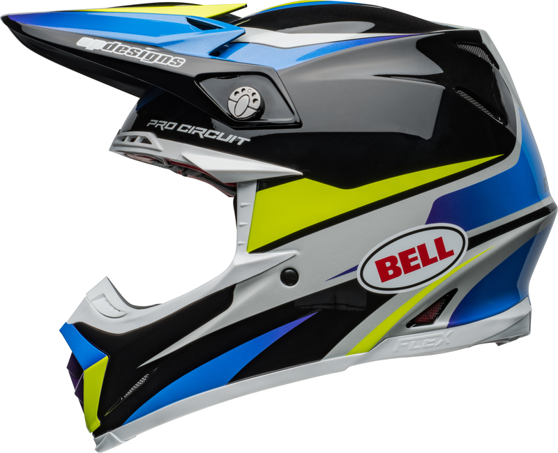 BELL Moto-9S Flex Helm - Pro Circuit 24 Gloss Black/Blue BELL Moto-9S Flex Helm - Pro Circuit 24 Gloss Black/Blue