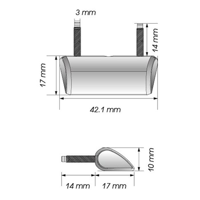 SMD-Kennzeichenbeleuchtung Forty weiss ABS