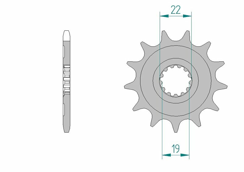 AFAM Standard Stahlritzel vorne 64305 - 520 AFAM Standard Stahlritzel vorne 64305 - 520