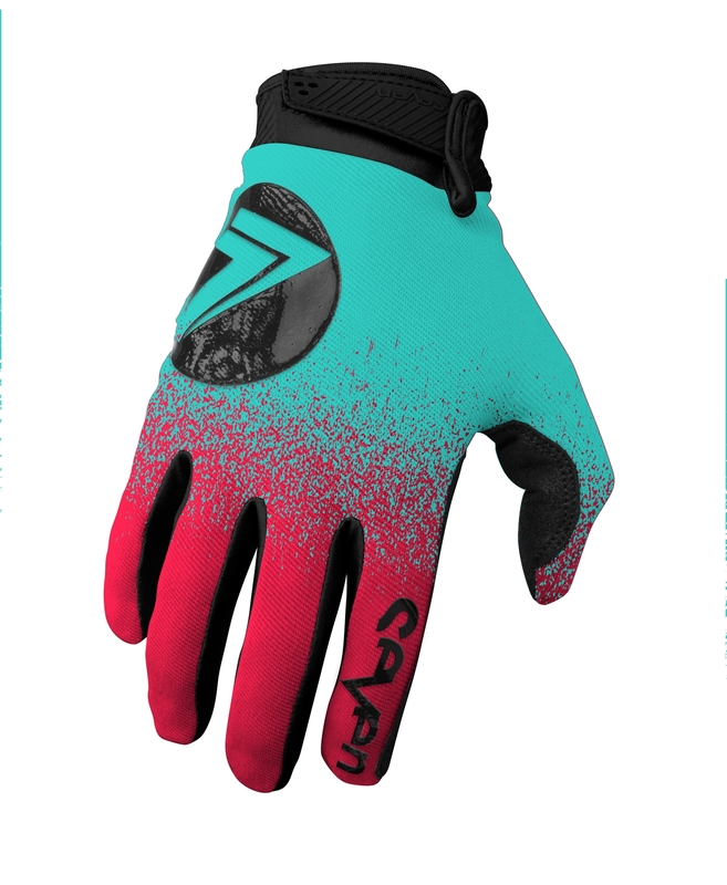 SEVEN Annex 7 DOT Handschuhe Jugend - Flo Rot/Mint Blau
