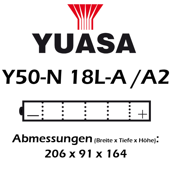 Batterie YUASA SY50-N18L-AT 20 AH Sensor