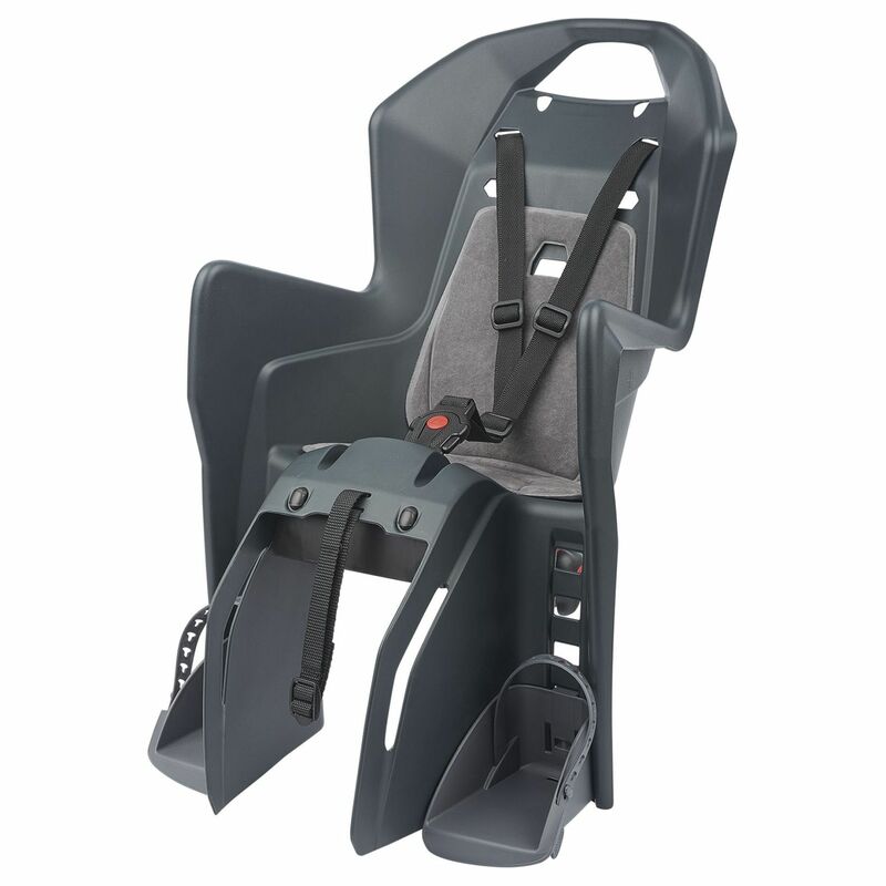 POLISPORT Koolah FF Rear Child Bike Seat Frame Mounting - Dark Grey/Silver
