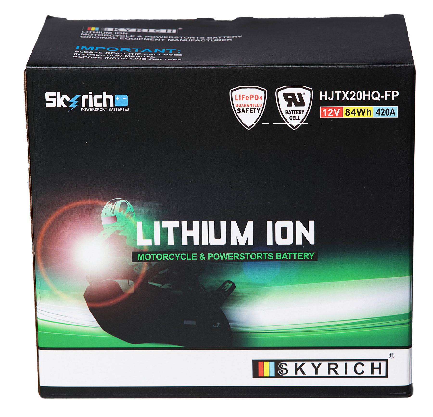 Batterie SKYRICH HJTX20HQ-FP [175x87x130] 12,8V/7AH (10 Std.), 84 Wh, CCA: 420