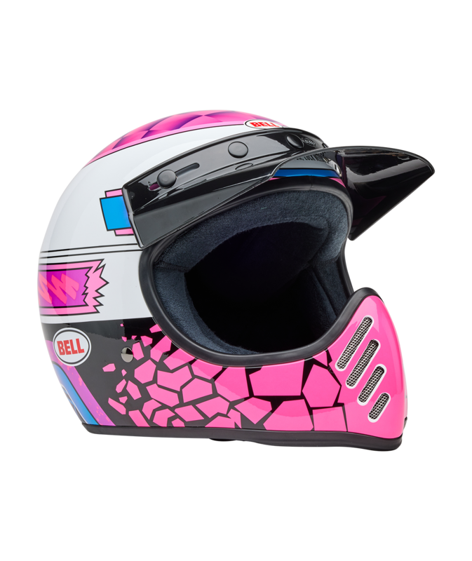 BELL Moto-3 Helm - Deathspray Gloss Pink Purple