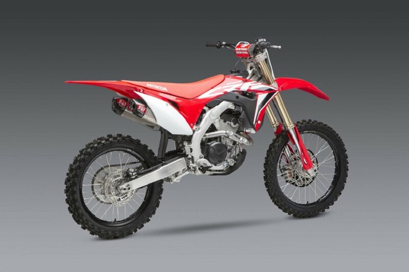 YOSHIMURA Doppelschalldämpfer RS-9T Signature Series Edelstahl/Kappe Carbon passend für Honda CRF250R