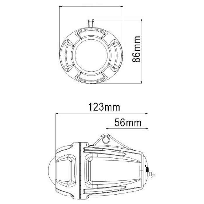 Ellipsoidscheinwerfer Photon schwarz Alu