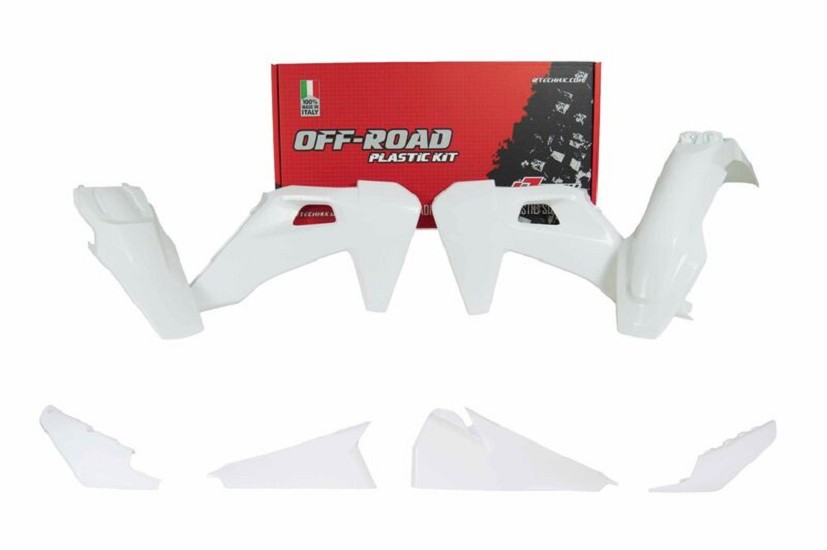 RACETECH Plastic Kit - White Husqvarna TE/FE RACETECH Plastic Kit - White Husqvarna TE/FE