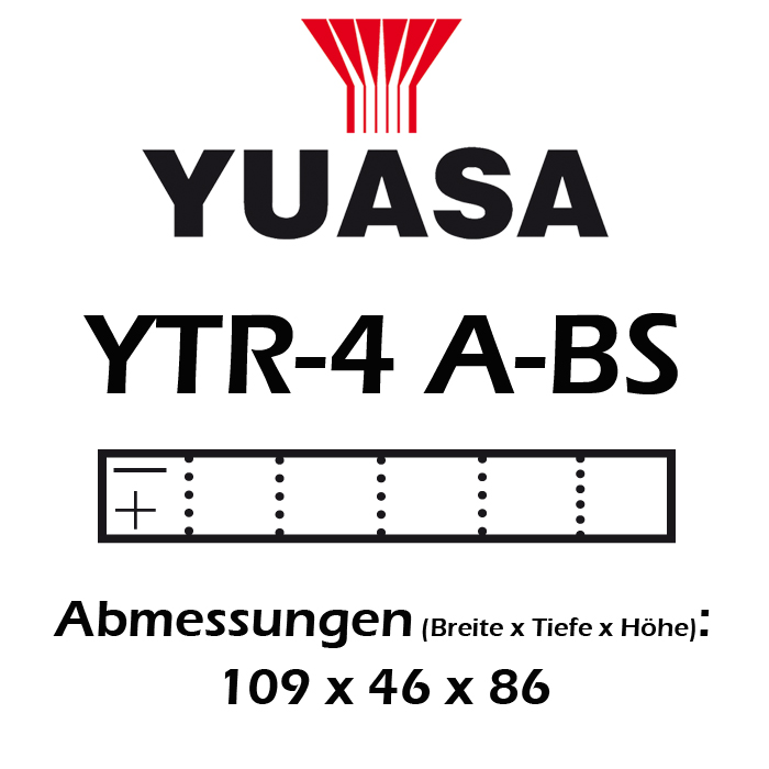 Batterie YUASA YTR4A-BS 2,3 AH MF