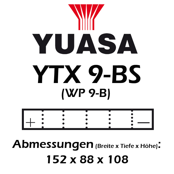 Batterie YUASA YTX9-BS 8 AH MF