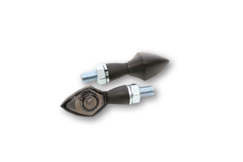 HIGHSIDER Ein-LED-Blinker PEN HEAD, getöntes Glas