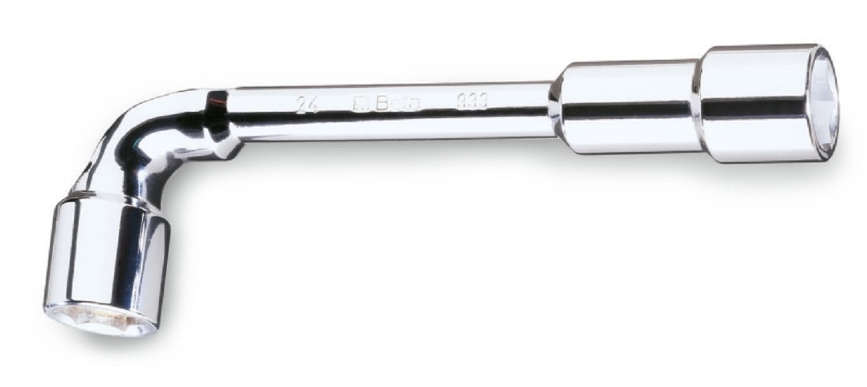 BETA Gekröpfter Sechskant-Steckschlüssel - 14mm Poliert Chrom
