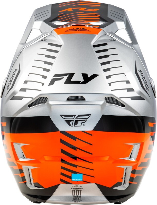 FLY RACING Formula CP Slice Helm - Grau/Orange/Schwarz