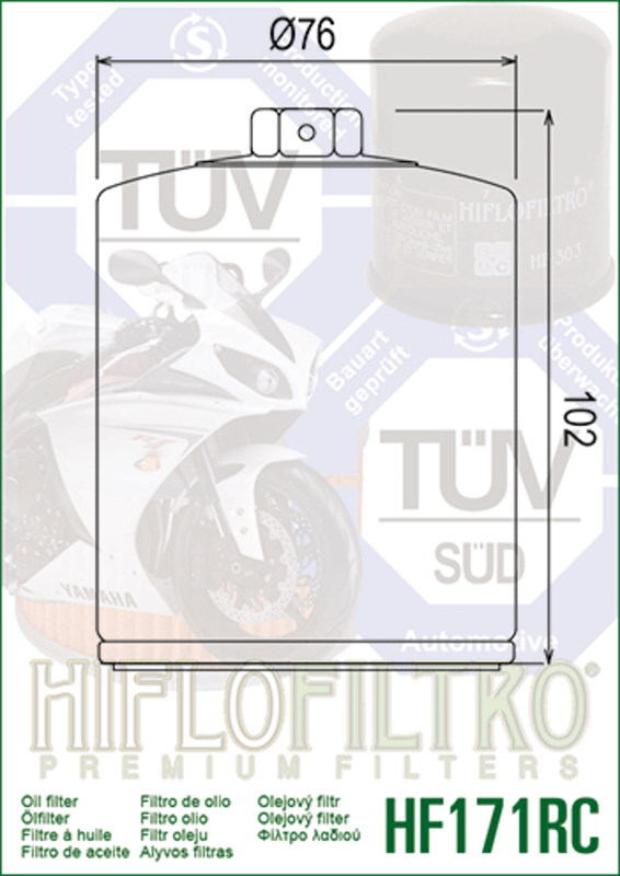 HIFLOFILTRO Performance Ölfilter Chrom - HF171CRC