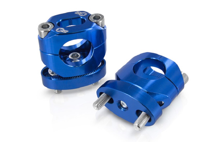 S3 Lenker-Klemmböcke höhenverstellbar +13 mm Blau