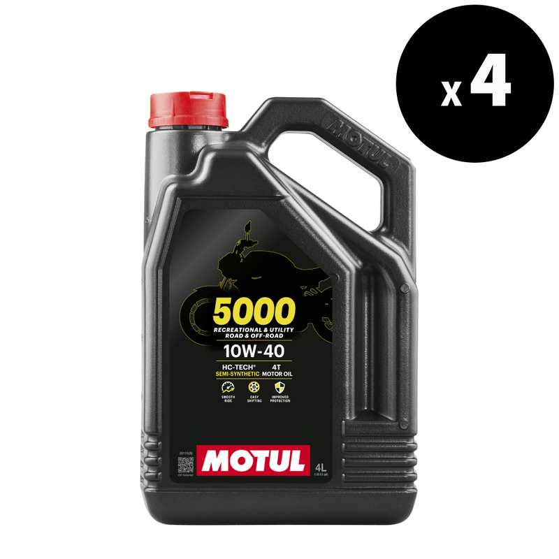 MOTUL 5000 4T Motor Oil - 10W40 4L x4 MOTUL 5000 4T Motor Oil - 10W40 4L x4