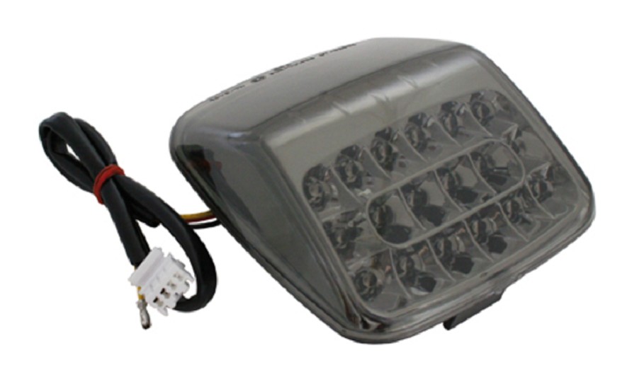 HIGHSIDER smart LED-Rücklicht, getöntes Glas und Chromreflektor, HARLEY-DAVIDSON V-Rod 02-08