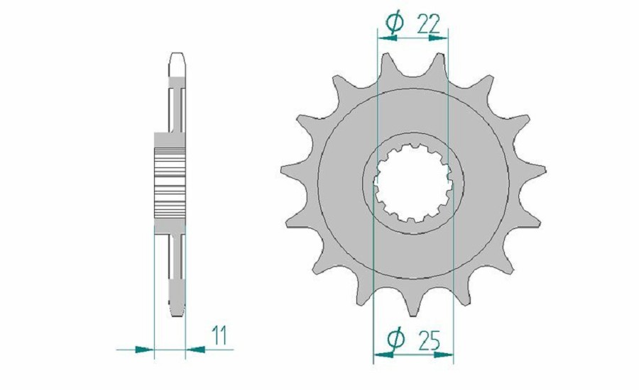 AFAM Standard Stahlritzel vorne 37400 - 520