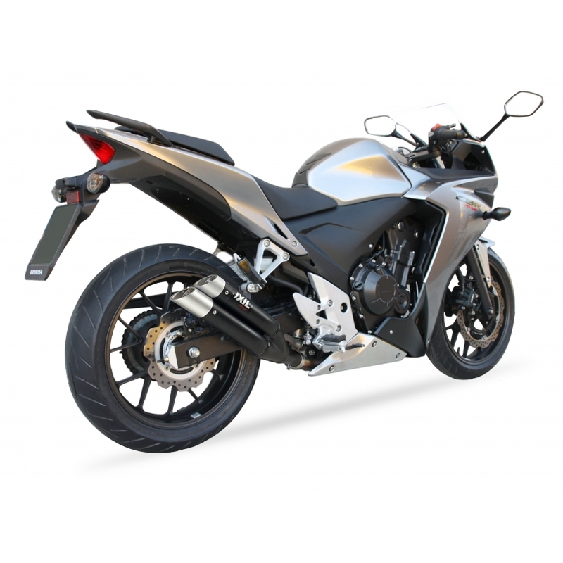 IXIL Hyperlow Endtopf Edelstahl schwarz / Endkappe Aluminium - XH6333XB