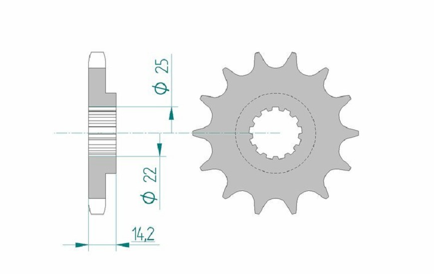 AFAM Standard Stahlritzel vorne 22601 - 630 AFAM Standard Stahlritzel vorne 22601 - 630