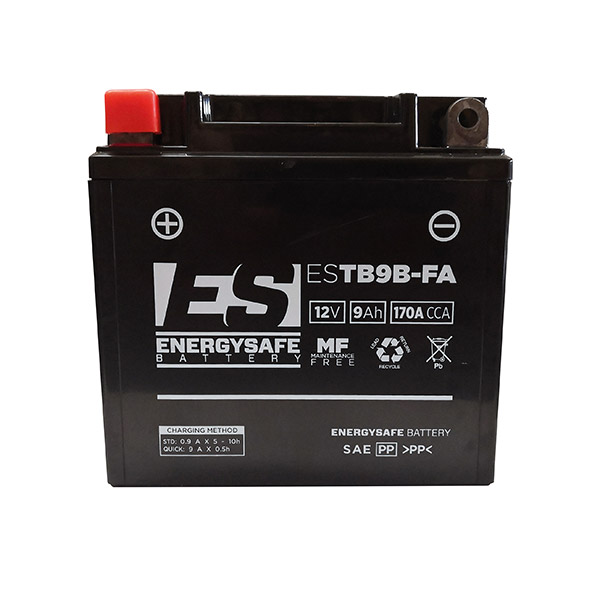 Batterie ENERGYSAFE ESTB9B-FA (WC) AGM / Gel 12V/9AH (10 Std.) [137x77x141] CCA=115A (2 Jahre Garantie - s. Artikeltext)