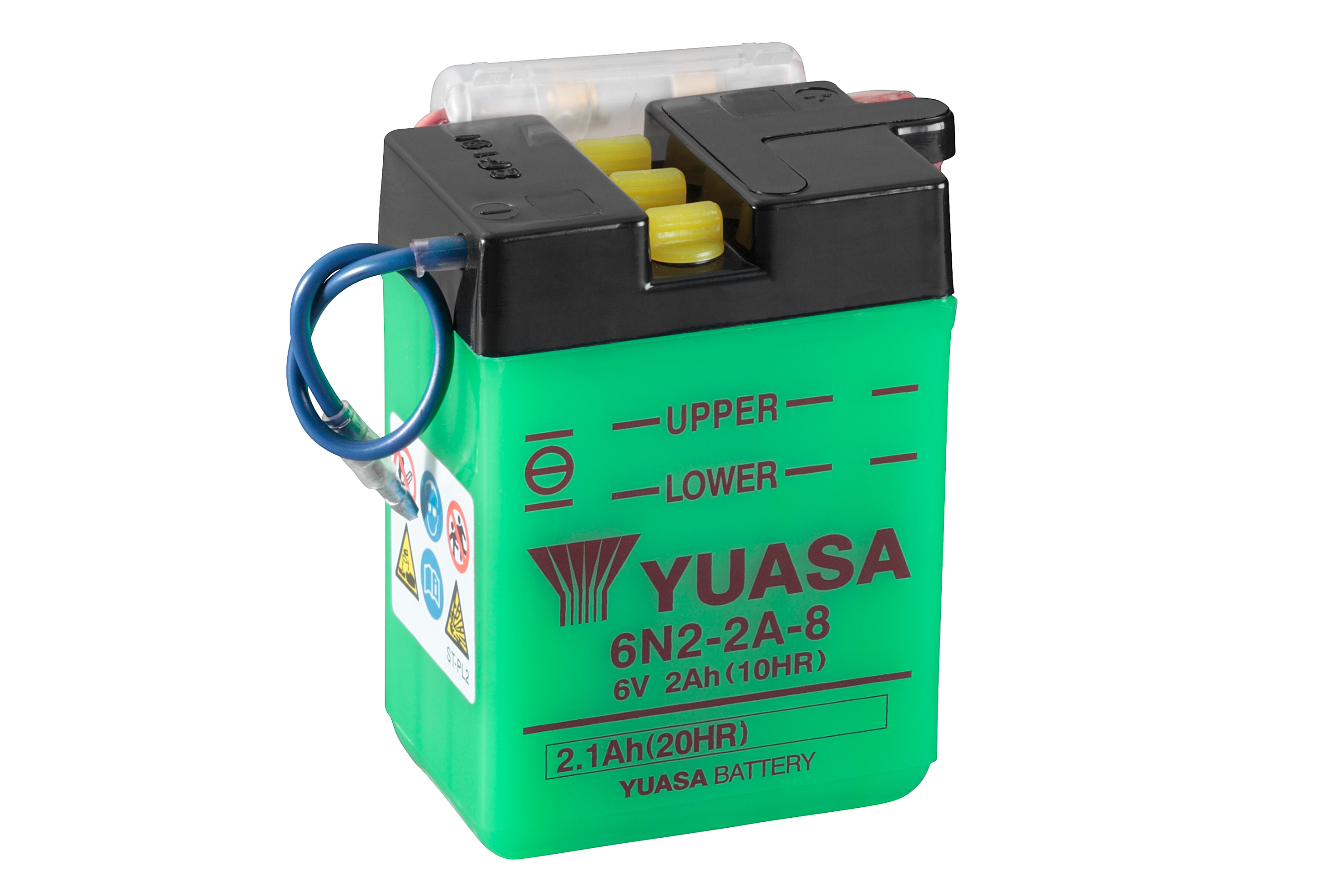 Batterie YUASA 6N2-2A-8 (DC) ohne Säure 6V/2AH (10 Std.) [70x47x96] Säurefüllmenge 100 ml
