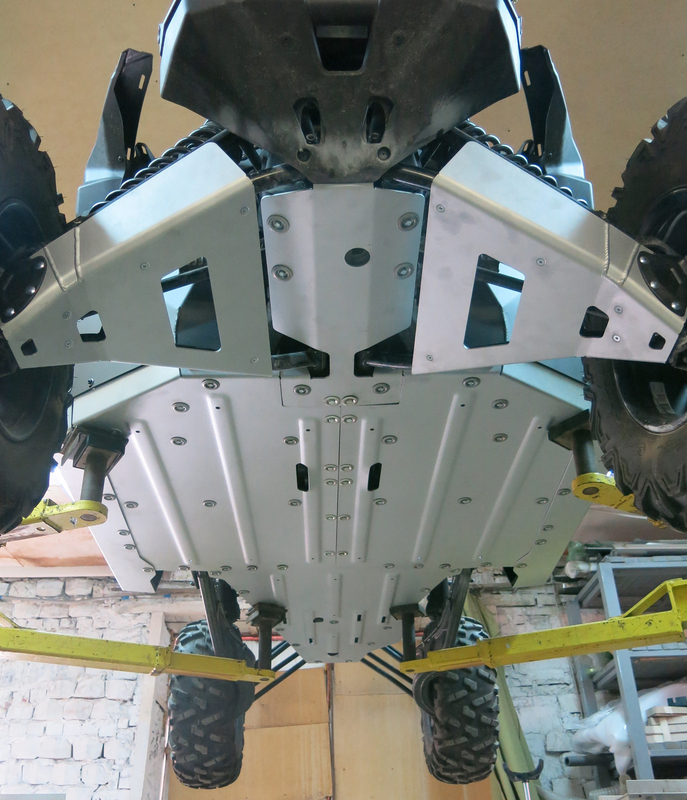 RIVAL Unterfahrschutz Komplett-Kit ohne Querlenker Schutz Vorne - Aluminium Can-Am Maverick X3
